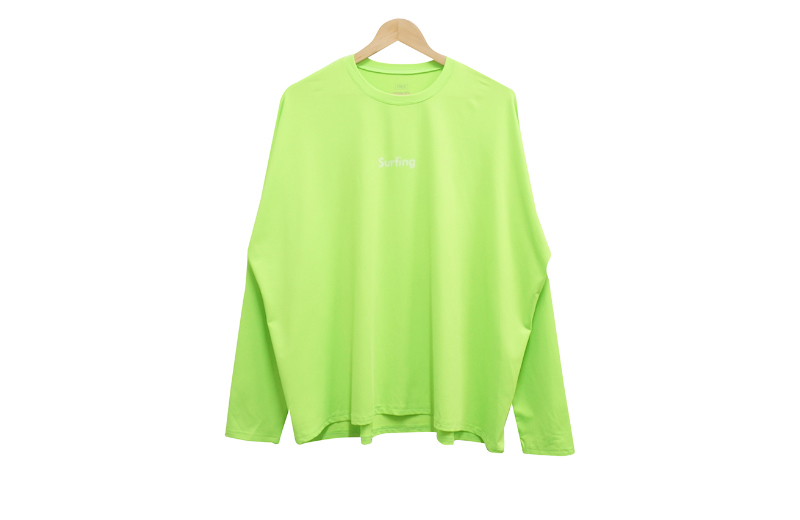 long sleeved tee lime color image-S4L6