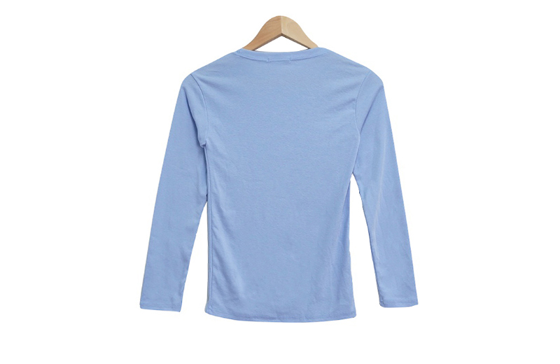 긴팔 티셔츠 블루 색상 이미지-S1L7