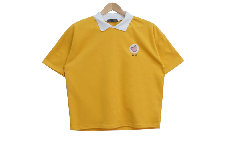 短袖T恤 mustard 彩色图像-S1L6