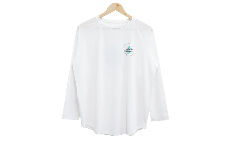 long sleeved tee white color image-S1L6